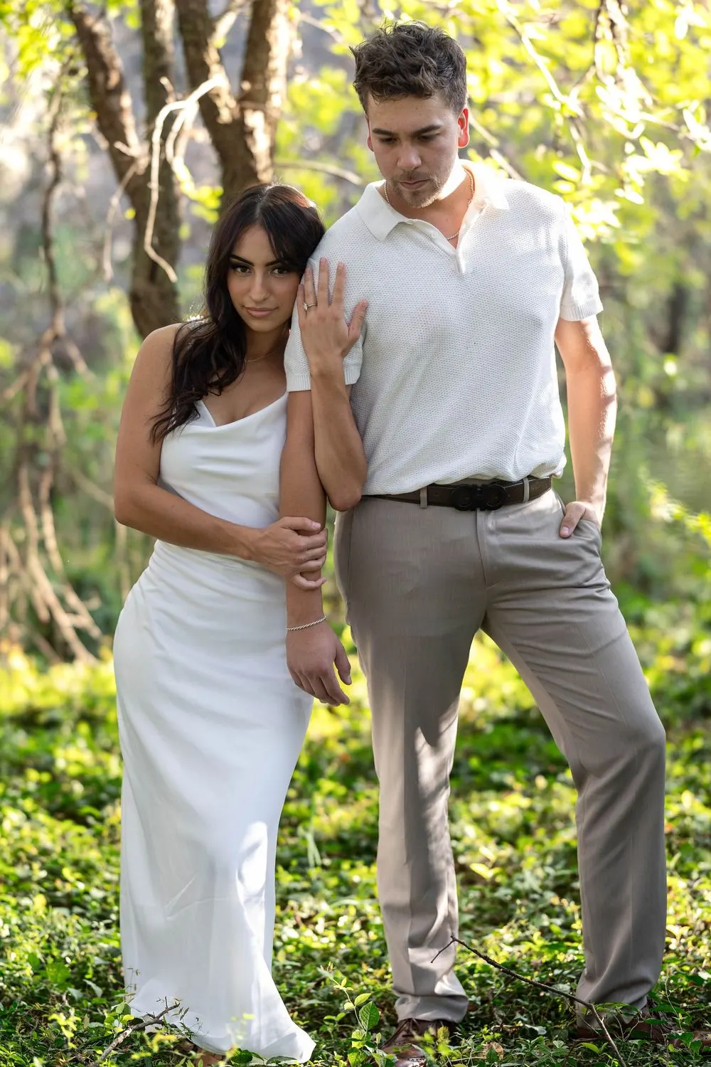 An engaged couple photographed by Holly Rogers